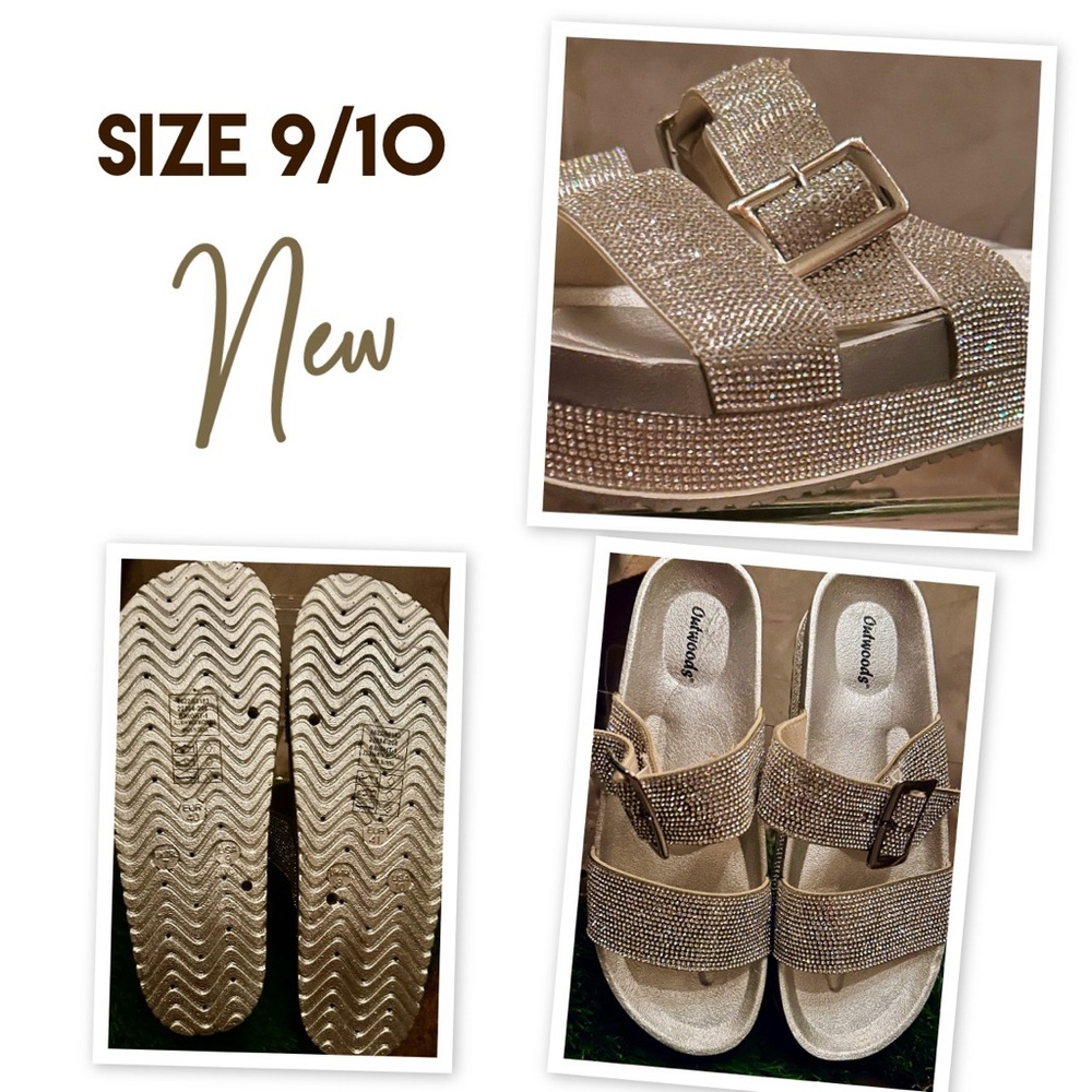 Chic Sandals with Rhinestone Embellishments